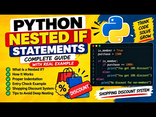 Python Nested If Statements Explained | Real-World Example for Beginners 🐍