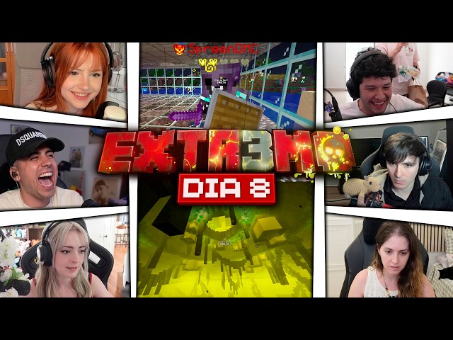 ALL DEATHS FROM DAY 8 | EXTREME MINECRAFT 3 | KARMA PLUS