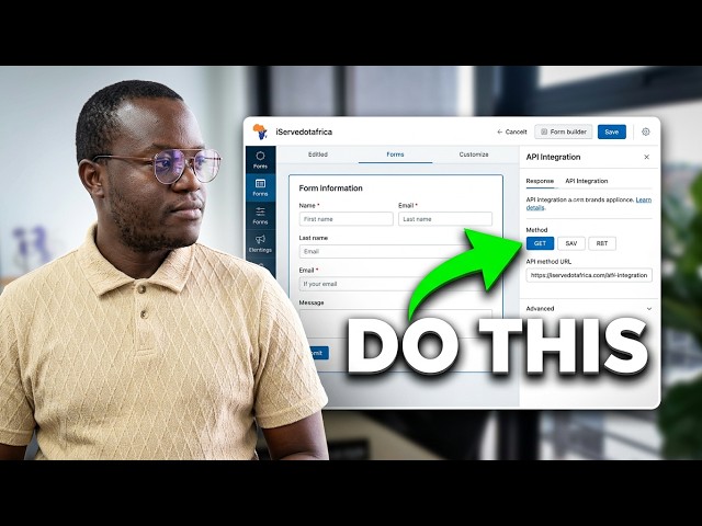 iservedotafrica Tutorial - API integration get method (Form builder)