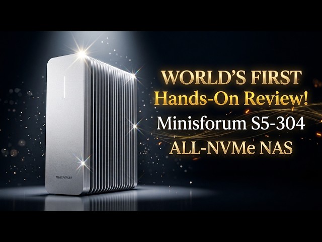 World’s FIRST Hands-on Review: Minisforum S5 304 NVMe NAS with 10GBe and WiFi-7!