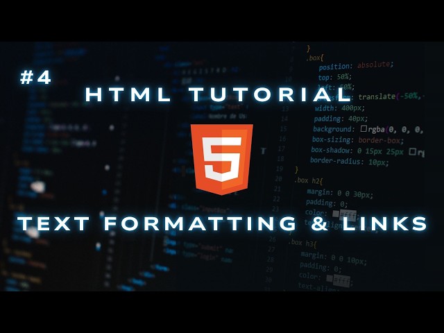 HTML Text Formatting & Links | HTML Tutorial for Beginners | Episode 04