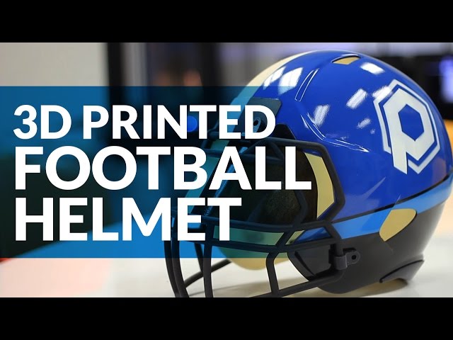 3D Printed Football Helmet | Multi-Material 3D Printing and Part FInishing