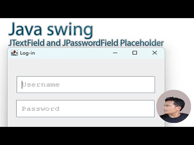 How to create Placeholder in Java swing (JTextfield and JPasswordField)