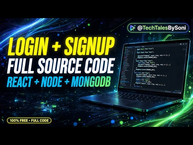How to Create Login & Signup Website Using React, Node.js & MongoDB | Full Source Code