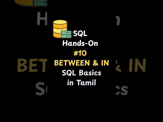 🔥 SQL Hands-On #10 — BETWEEN & IN | SQL for Beginners