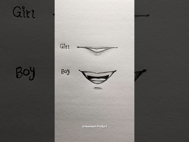 How to draw lips 👄✨ #drawing #art #sketch #howtodraw #tutorial #anime #demonslayer #shorts