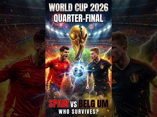 Spain vs Belgium in the World Cup 2026 Quarter-finals — a clash that could define the tournament.