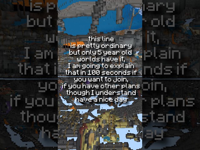 Every Old Minecraft World Has This Blue Line