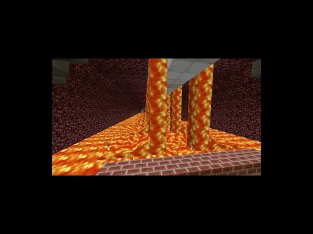 Minecraft Piston Bridge 8 by 100 w/ automated Lavafall