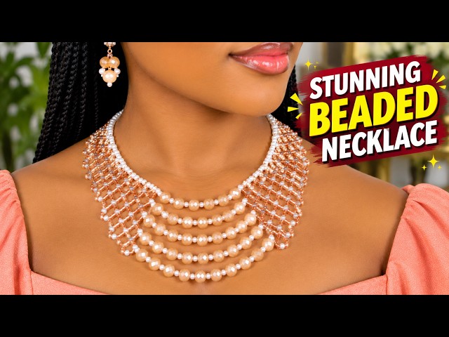 How to Make a Beautiful Beaded Necklace | Easy DIY Crystal Bead Necklace Tutorial