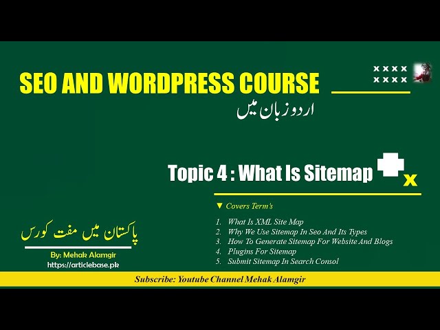 what is sitemap | XML Sitemap in Urdu