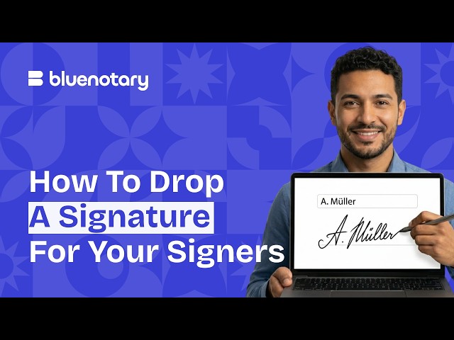 How to Drop Signatures for Primary & Additional Signers | BlueNotary Tutorial