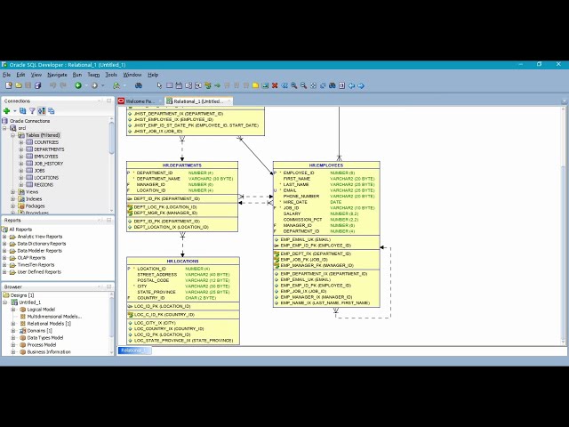 Create ERD Entity Relationship Diagram Using SQL Developer - Oracle 10g