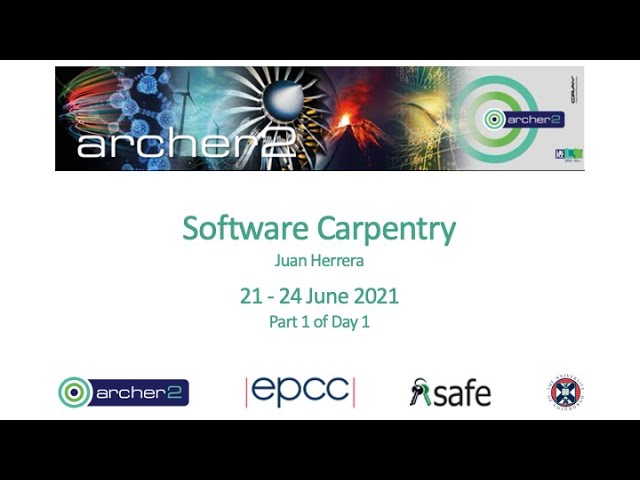 Software Carpentry, Part 1 of Day 1