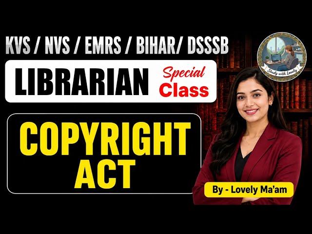 बिहार लाइब्रेरियन भर्ती 2026 🚨 l Copyright Act/Tredmark /Patent 🎯 l