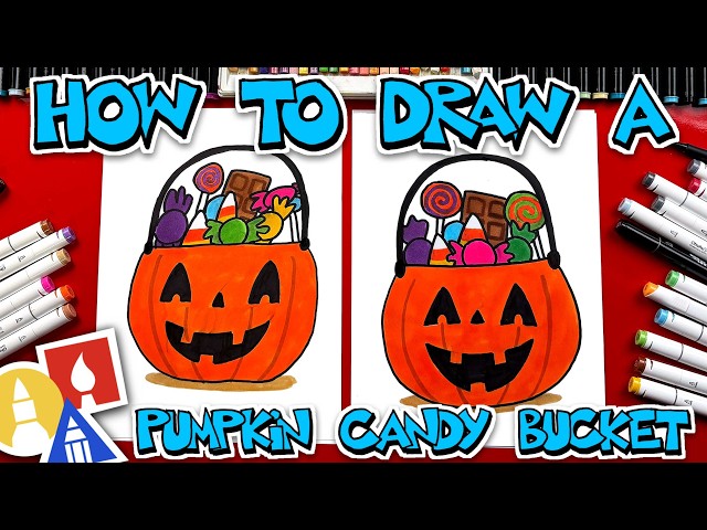 How To Draw A Pumpkin Candy Bucket