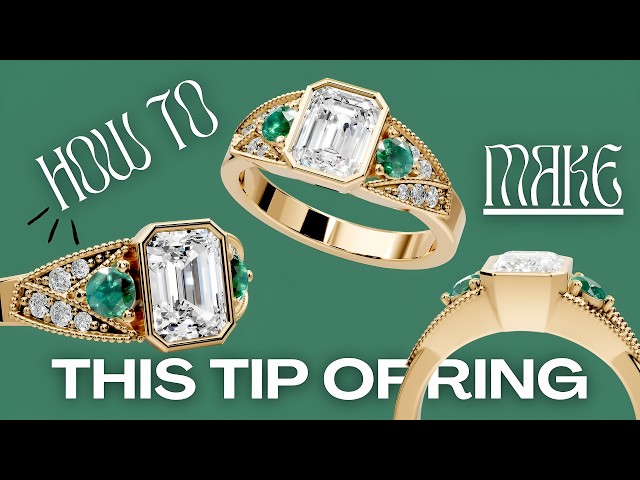 How to make this engejment ring || Step-by-Step Jewelry Tutorial ||  #cadtutorial #jewelrydesign