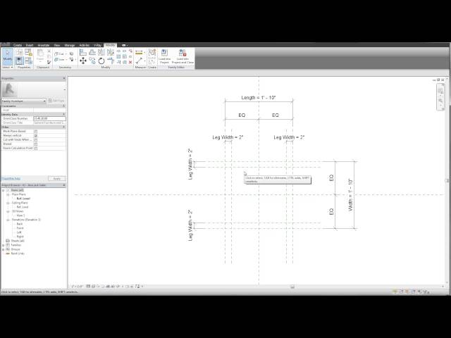 Revit Tutorial - Parametric Table: A Revit Family Introduction