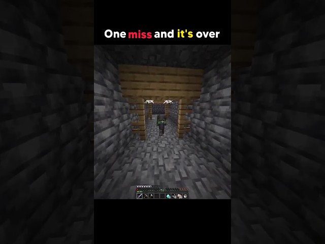 One Miss And It's Over ☠️ #minecraft