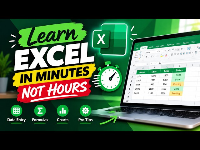 Learn Excel in Minutes, Not Hours! 🚀 | Excel Basics for Beginners