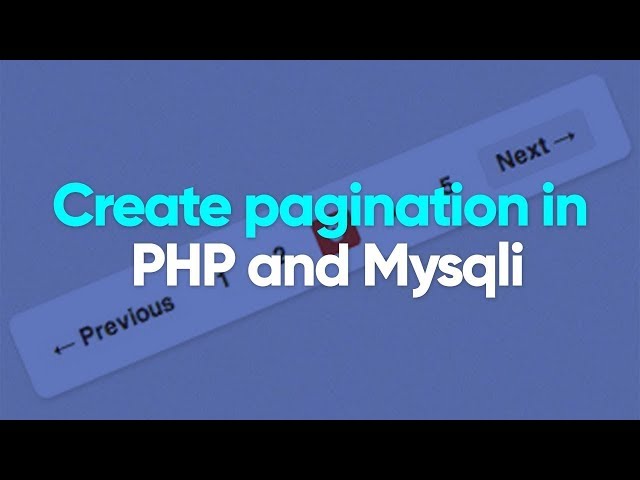 How to create pagination in PHP and Mysqli | PHP Tutorial