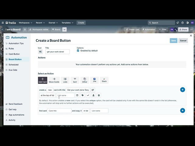 Trello Guide for Team Leads: Button Automation