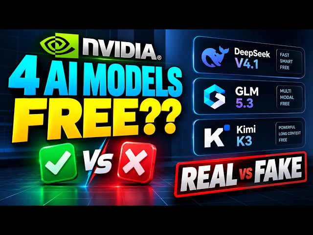 NVIDIA 4 AI Models FREE? Real vs Fake — TESTED! DeepSeek, GLM, Kimi & Qwen