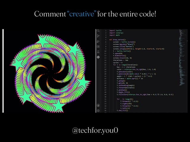 Watch Python Turn Code Into Art!✨🌀