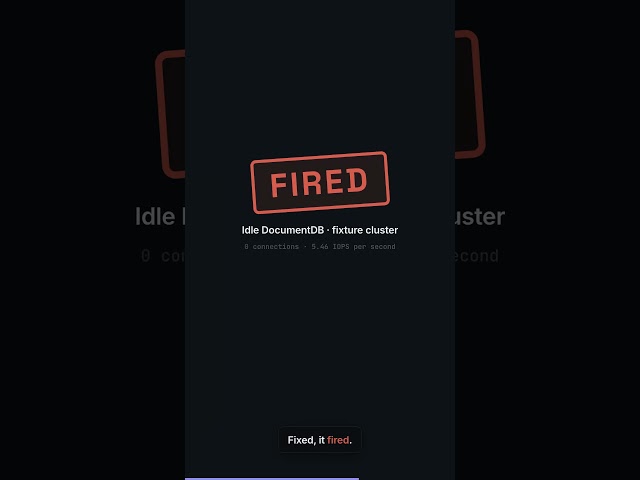 One DocumentDB Cluster: Fired When Idle, Silent Once Connected #aws #documentdb #finops