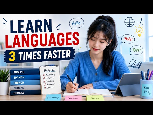 Learn Languages 3 Times Faster | 10 Smart Language Learning Tips