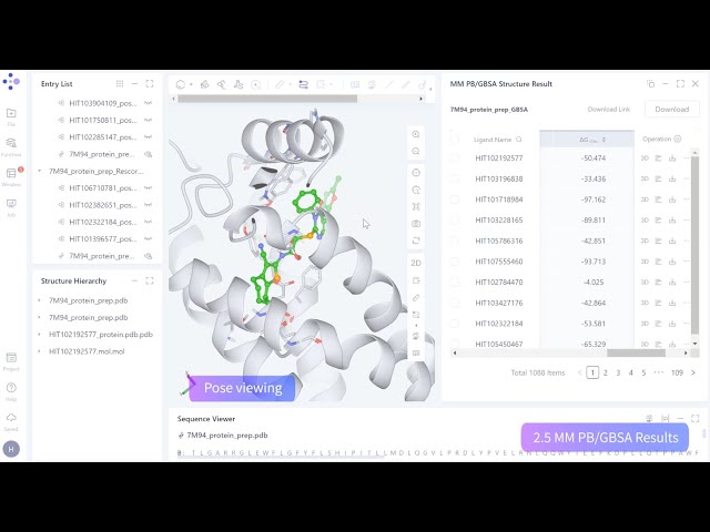 Virtual Screening Workflow on Hermite®