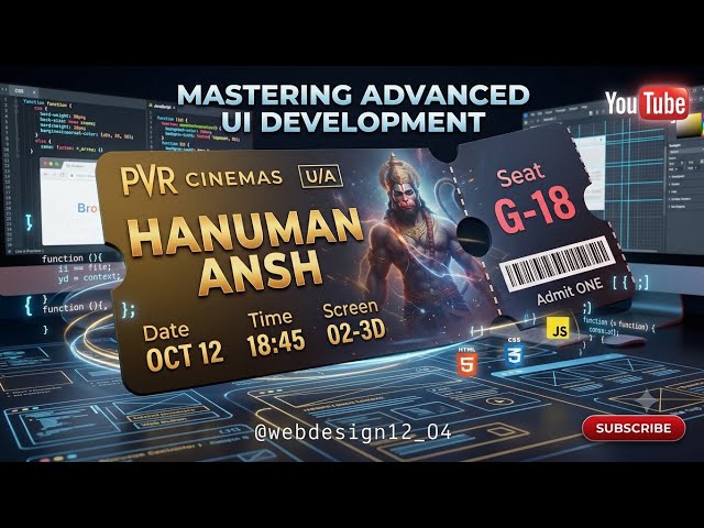 Insane 3D Movie Ticket Effect in HTML CSS & JavaScript! 🎬🍿 | #webdevelopment #coding 