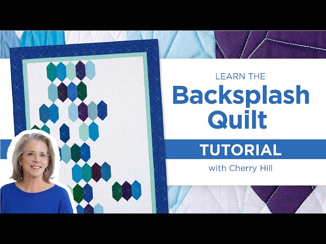 Beginner Friendly Modern Quilt Featuring Solids | Backsplash Quilt with Cherry Hill