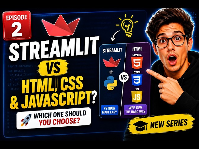 Why Use Streamlit Instead of HTML, CSS & JavaScript? | Streamlit vs Web Development