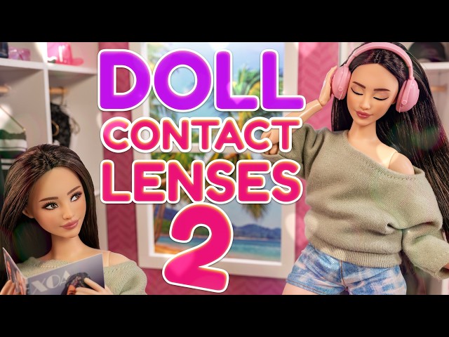 How To Make Doll Contacts Lenses 2 & More | Removable | DIY Easy Custom Doll