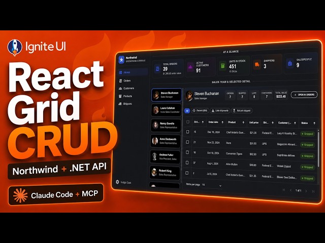 React Data Grid CRUD Tutorial with Ignite UI for React and .NET API