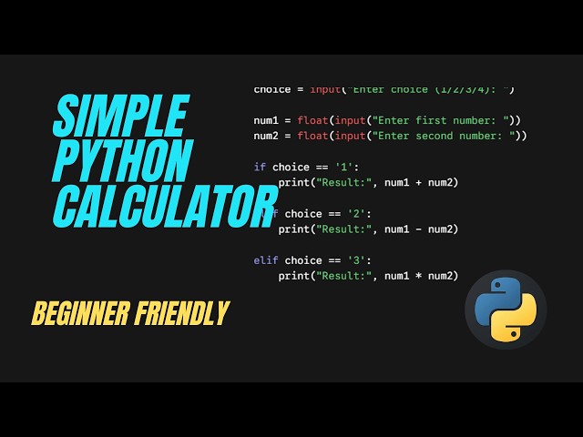 Python Calculator Project for Beginners | Simple Step-by-Step Tutorial