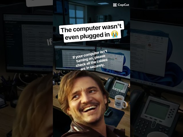 If your computer is not turning on, pls check there are no lose connections. #ITsupport #ITHelpDesk