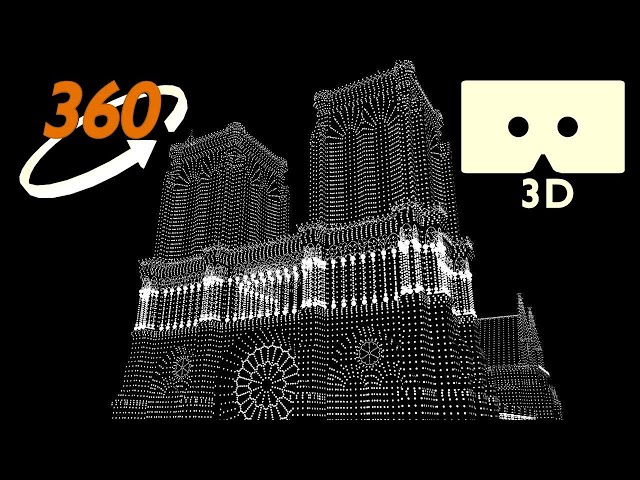 VR 360 - VR Light Show : Notre Dame de Paris - 3D 4K