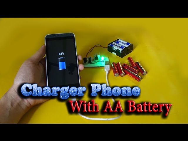 How to Emergency Phone Charger With battery AA simple