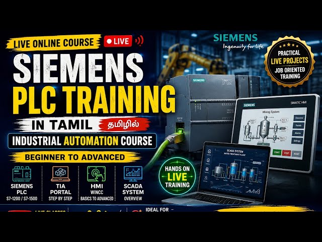 Siemens PLC Training in Tamil | Live Industrial Automation Course | TIA Portal, HMI & SCADA