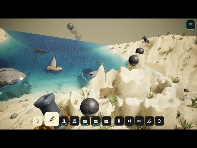 SandFlow 1.1 for Unity 6 — Beach Update: cannons dig craters, real sand castles, waves