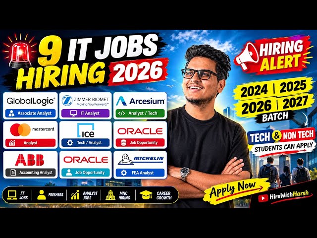 IT Jobs Hiring 🚨 | Freshers & Experienced | Analyst Jobs | MNC Hiring | Tech Non Tech | Apply Now | 