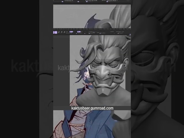 Stylized Samrai Character Sculpting in ZBrush