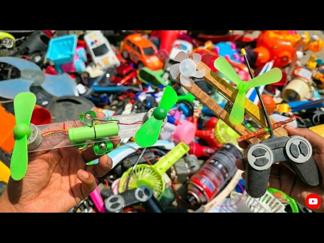 Breaking and opening high-speed remote control DC motors fan! awesome scrap ideas