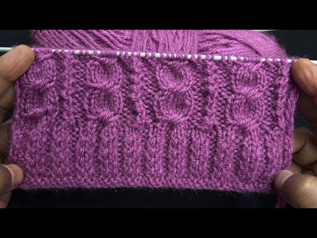 Beautiful 7 Needle Knitting Design 💜 | Easy Sweater Pattern