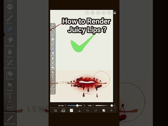 Lip Render ❤️ #art#render#digitalart#ibispaintx#drawing#tutorial#trending#trend#viral#fypシ