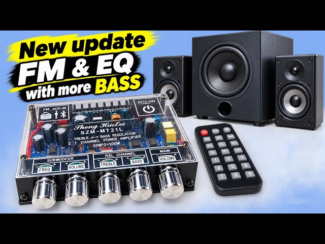 ZK MT21 New Version Review | SZM-MT21L Bluetooth 2.1 Subwoofer Amplifier board with EQ, FM & Remote