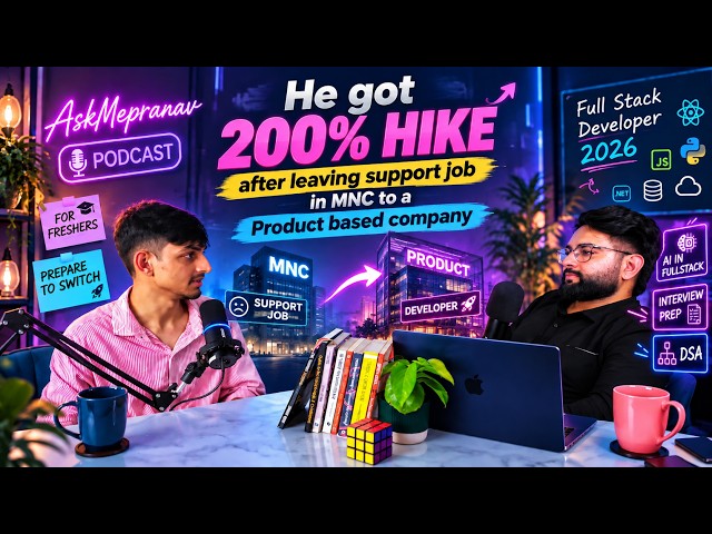 Full Stack Developer in Product-Based| 2026–27 | Support to Dev| DSA, AI, Interview Prep & 200% Hike