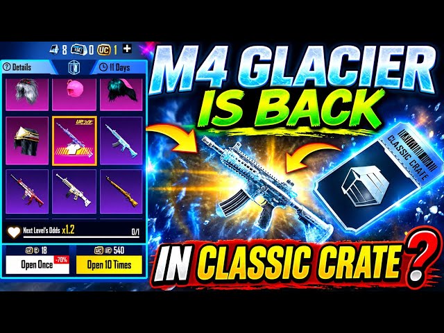 M4 Glacier Is Back in Classic Crate? 😱 | BGMI 4.7 Update | M416 Glacier Return